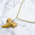 17.9-Inch Gold Shark Tooth Necklace S10