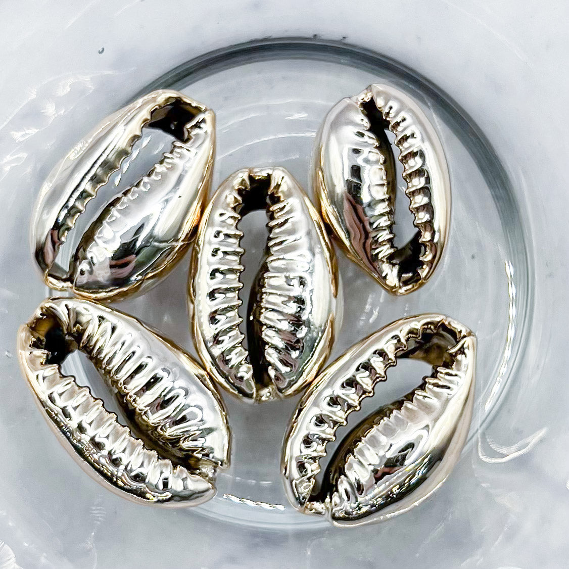 Rose Gold Shell Spacer Bead Pack H25