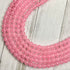 8mm Dyed Bubblegum Pink Chalcedony Bead Strand - U9