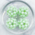 14mm Mint Green Crystal Beaded Bead Pack (4 Beads) B45