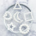 10-15mm White Acrylic Pearl Mixed Charm Pack (12 Charms) Z2