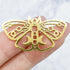 21mm Gold Stainless Steel Laser Cut Lunar Butterfly Charm C35