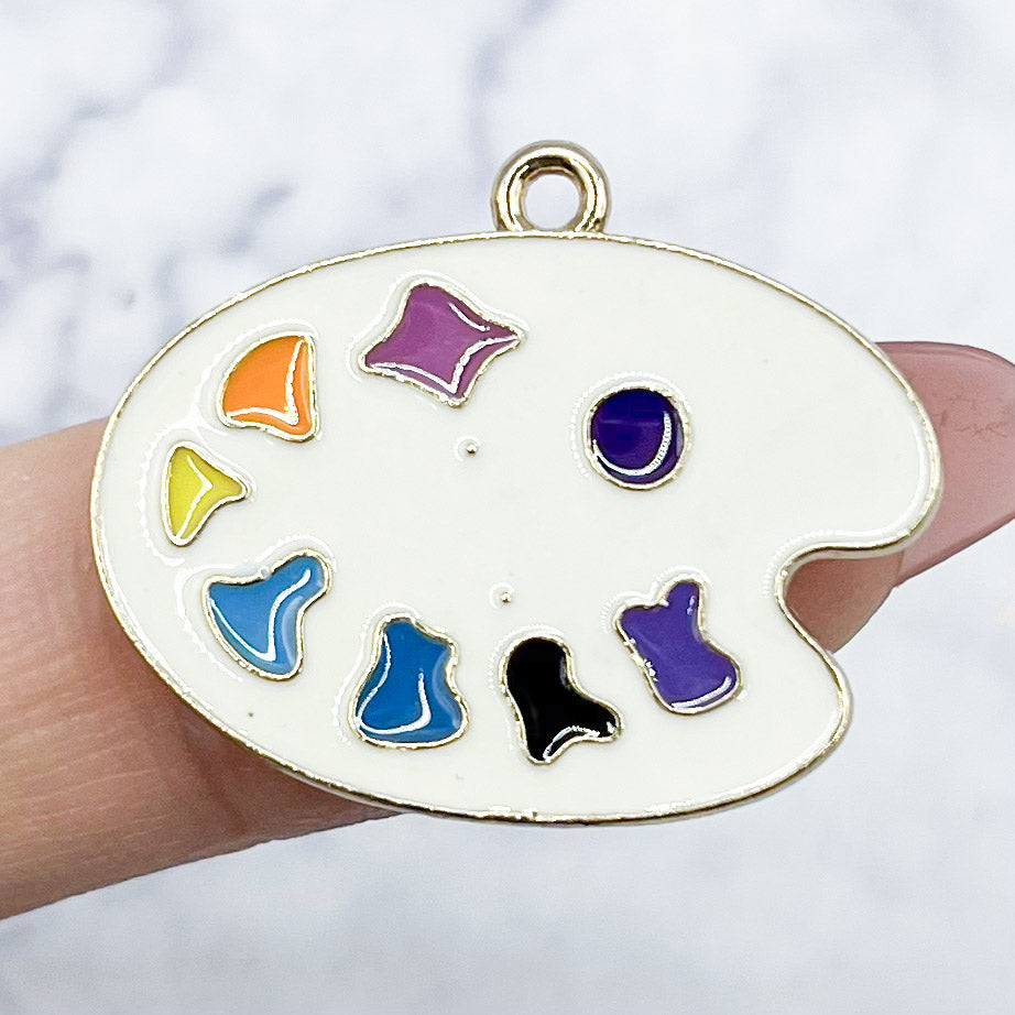 23mm Rainbow Paint Palette Charm L15