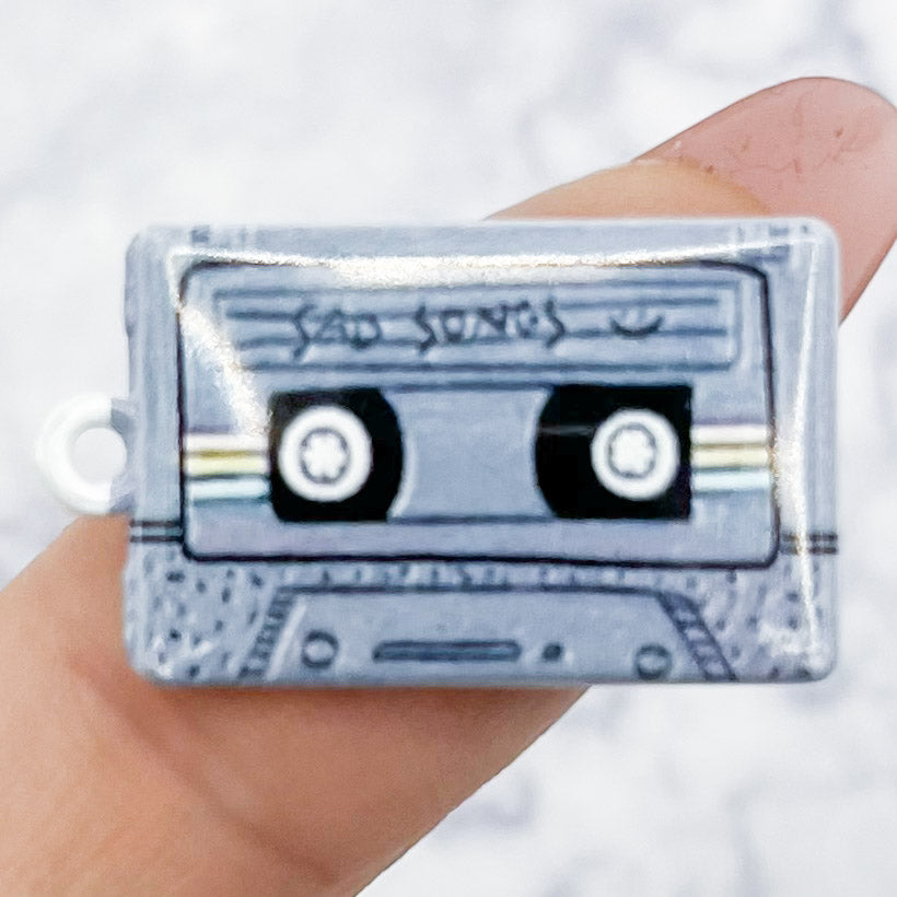 26mm "Sad Songs" Cassette Tape Charm D2