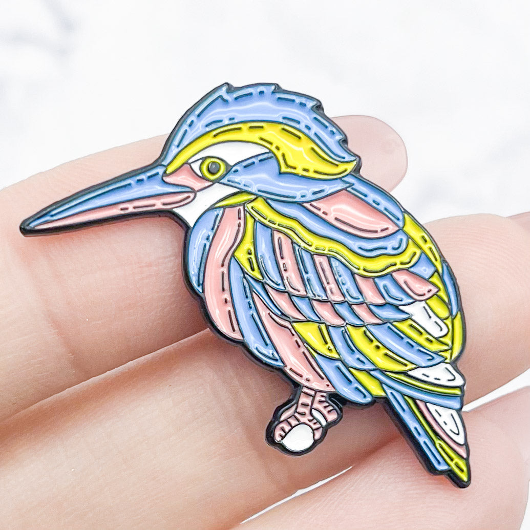 Colourful Sparrow Enamel Pin