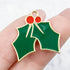 23mm Holly Leaves Charm D2