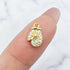 11mm Gold Cubic Zirconia Mitten Charm L4