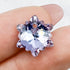 14x7mm Faceted Lilac Crystal Snowflake Drop T2