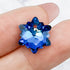 14x7mm Faceted Bermuda Blue Crystal Snowflake Drop S2