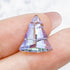 15mm Purple Electroplated Glass Christmas Tree Bead D2