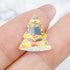 15mm Yellow Electroplated Glass Christmas Tree Bead C2