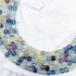 4-5mm Rainbow Fluorite Faceted Cube Bead Pack (10 Beads) Q47