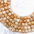 8mm Peach Moonstone Faceted Cube Bead Pack (10 Beads) P12