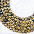 6mm Yellow Tiger's Eye Faceted Cube Bead Pack (10 Beads) W8