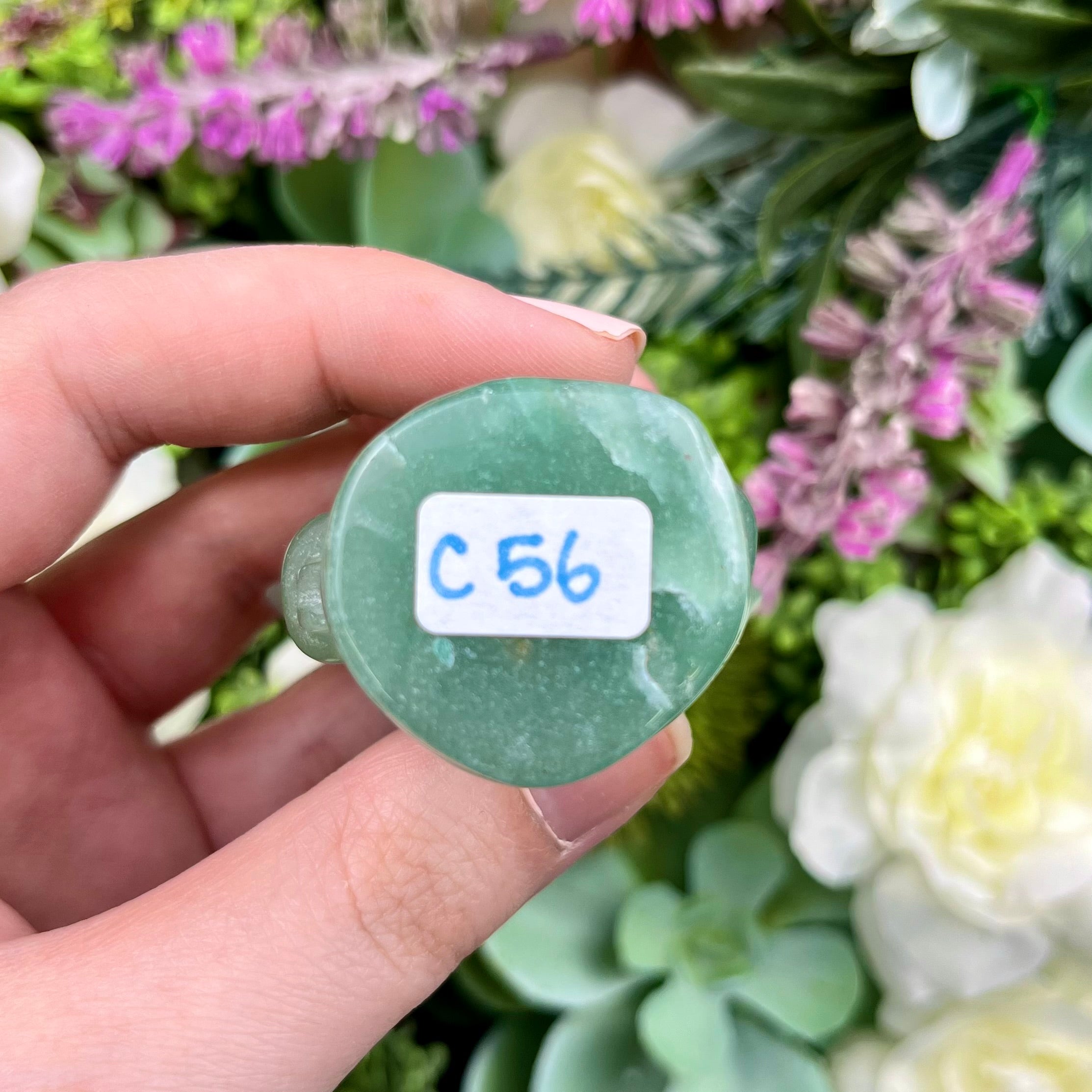 2 Inch Green Aventurine Yoda C56