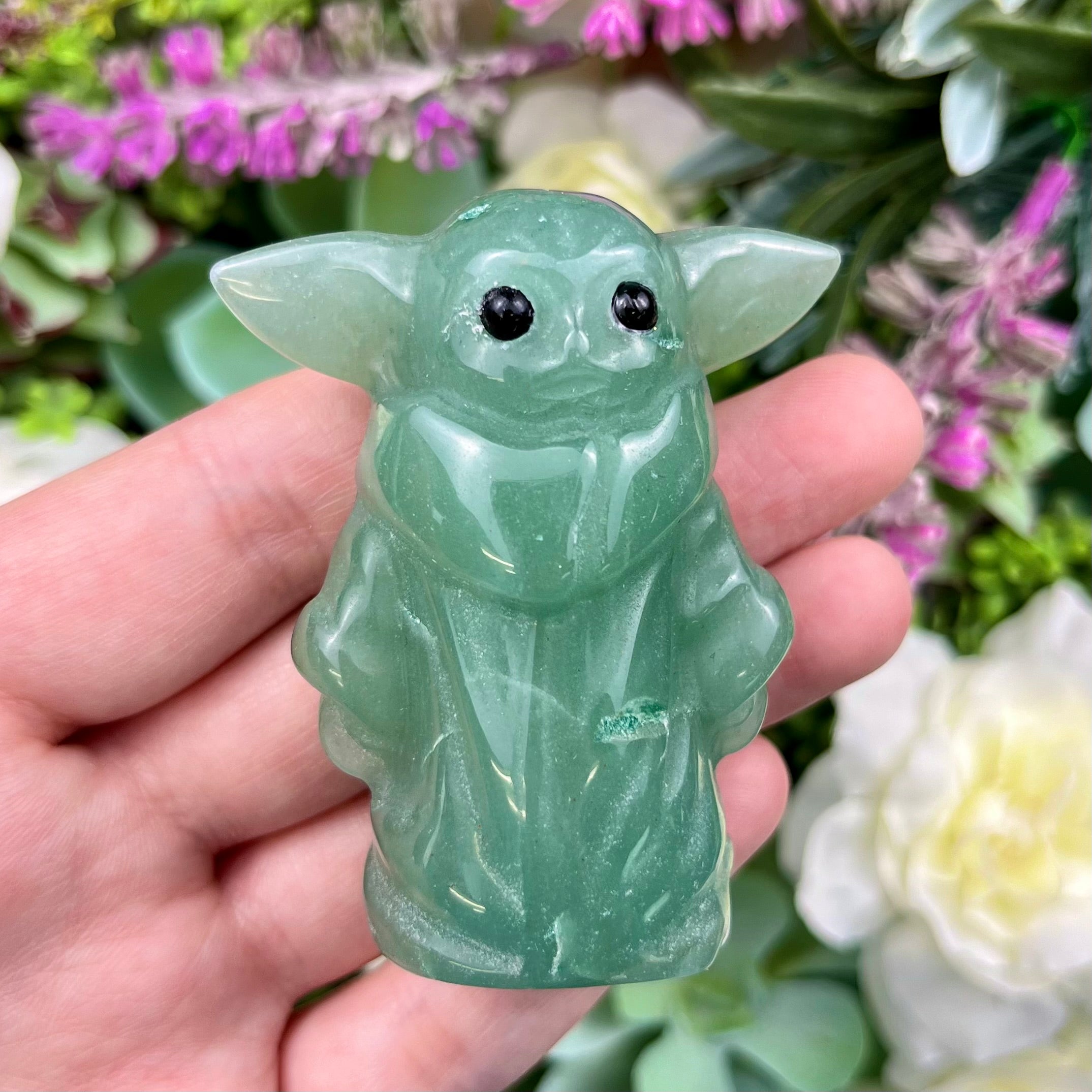 2 Inch Green Aventurine Yoda C56