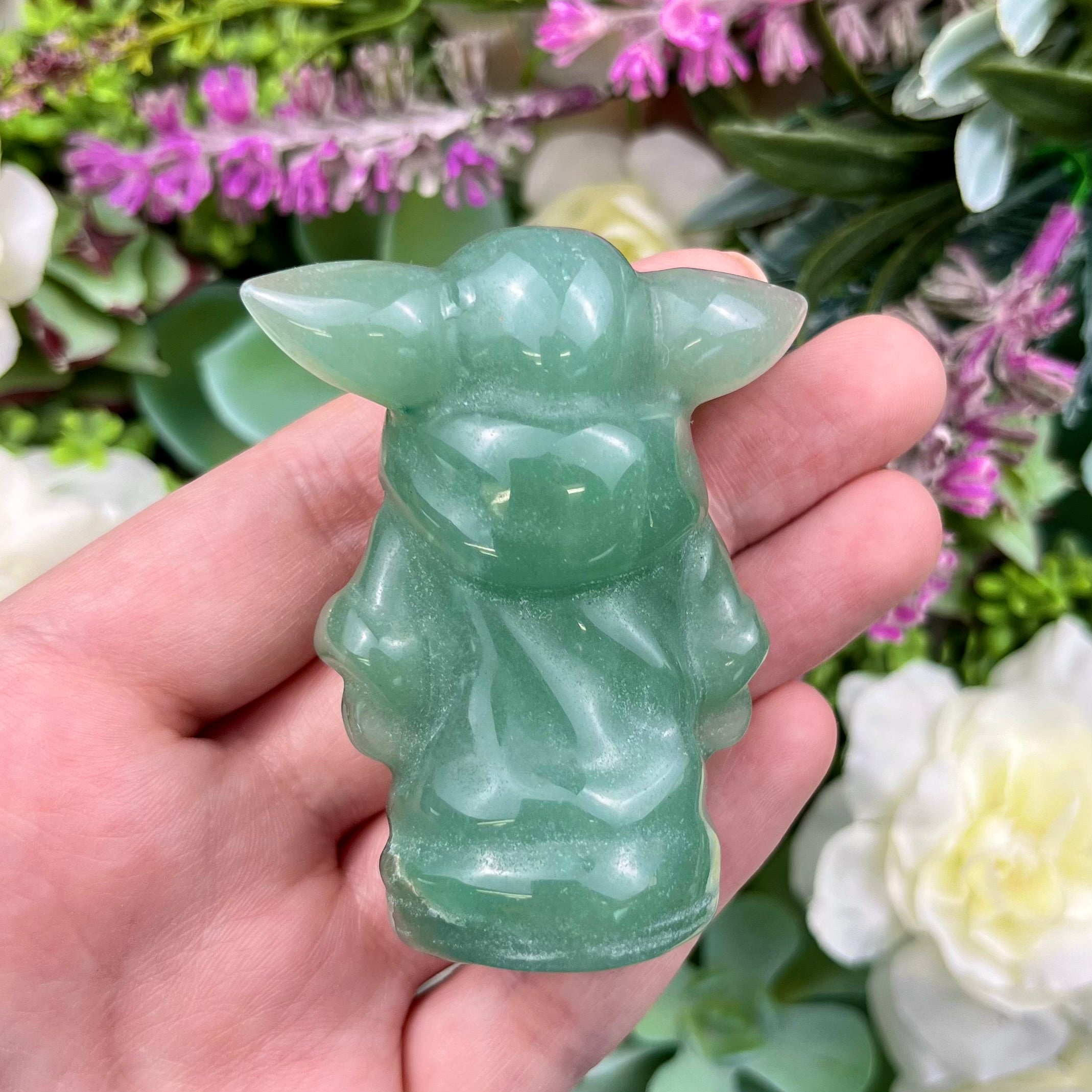 2 Inch Green Aventurine Yoda C56