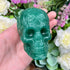 2.75 Inch Green Aventurine Filigree Skull L135