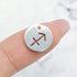 13mm Stainless Steel Sagittarius Zodiac Sign Cutout Charm Q2