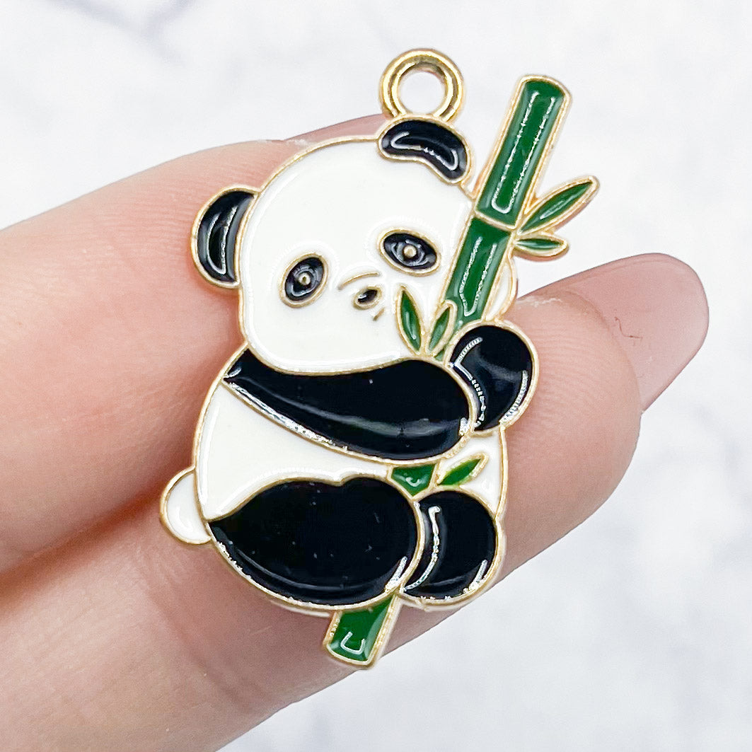 32mm Panda with Bamboo Charm C2