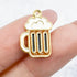 20mm Brown and White Beer Mug Charm J2