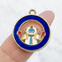 0.75 Inch Astronaut in Blue Circle Charm E2