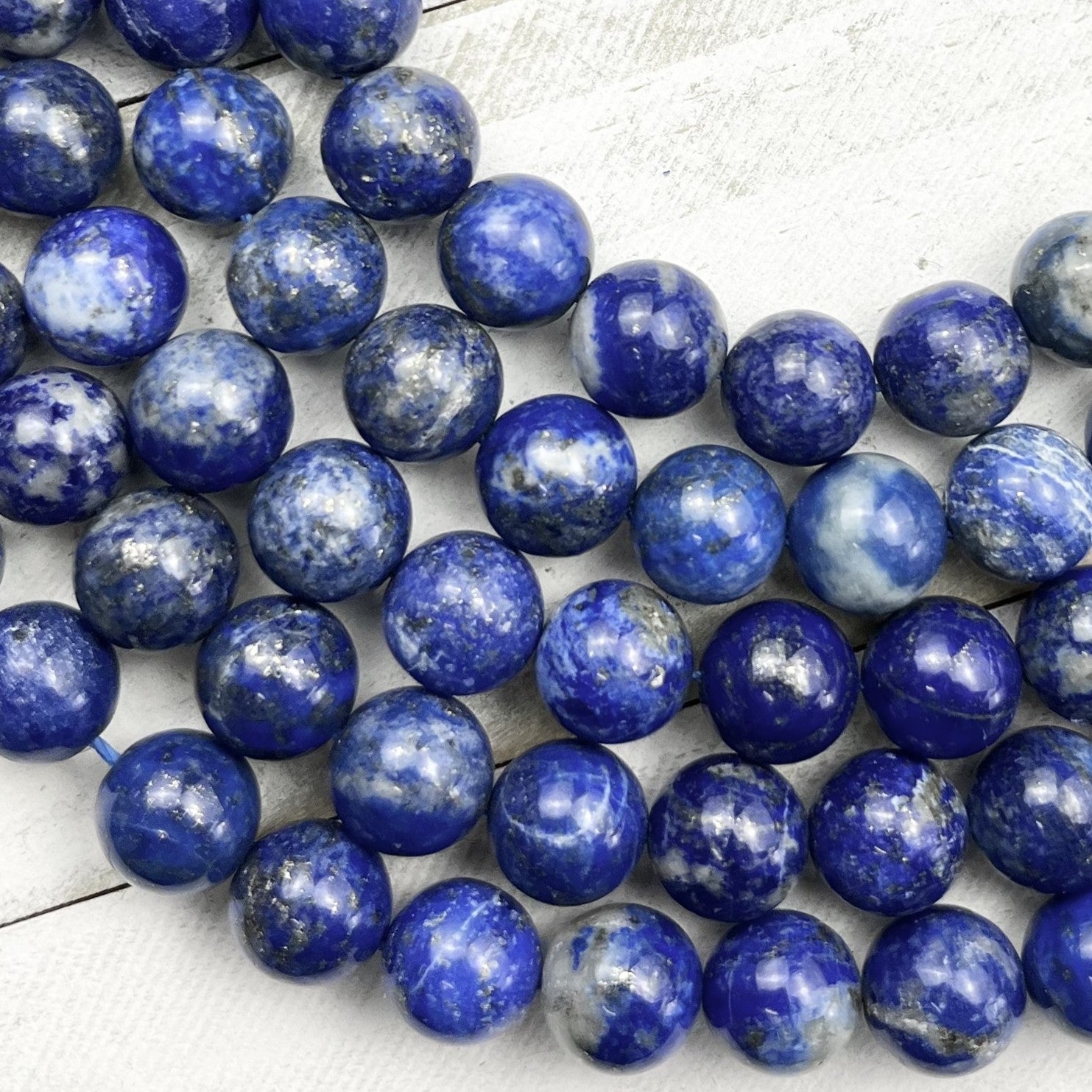 10mm Lapis Lazuli Bead Strand Z26