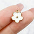 13mm White Simple Curved Flower Charm Pack (2 Charms) Y2