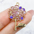 33mm Purple Hydrangea Flower Charm W25