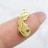12mm Gold Stainless Steel Pregnant Woman with Heart Charm G2