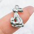 20mm 3D Silver Easter Bunny with Egg Charm S27