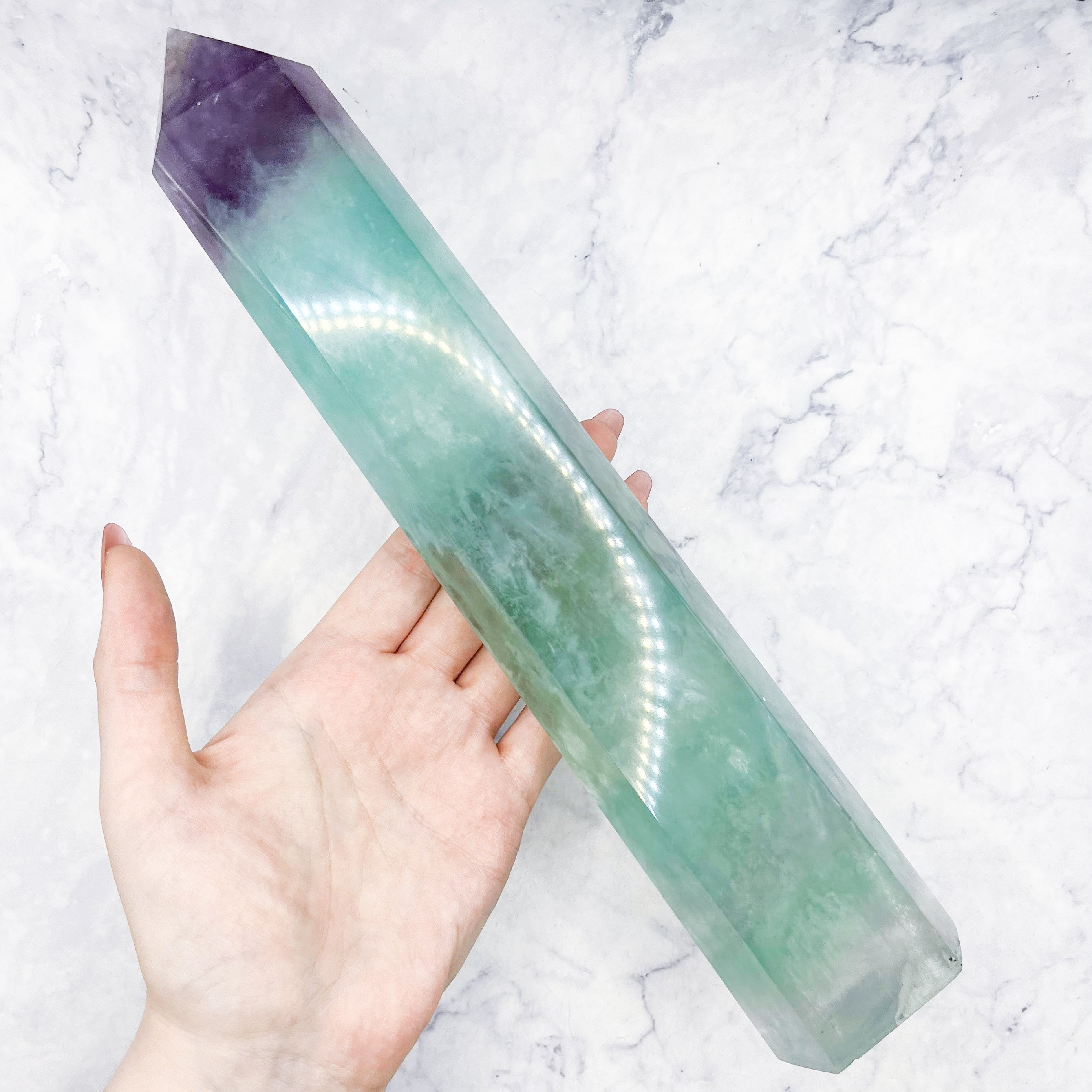 Watermelon Fluorite Tower R235