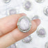 15x8mm Kunzite Silver Filigree Oval Cab Bead D10