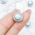 10mm Larimar Silver Filigree Round Cab Bead J10