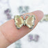 14x8mm Yellow Fluorite Silver Butterfly Pendant N85