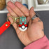 40mm Bulbasaur Ontop of Pokeball Keychain R5
