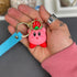 50mm Kirby with strawberry on head Keychain A5