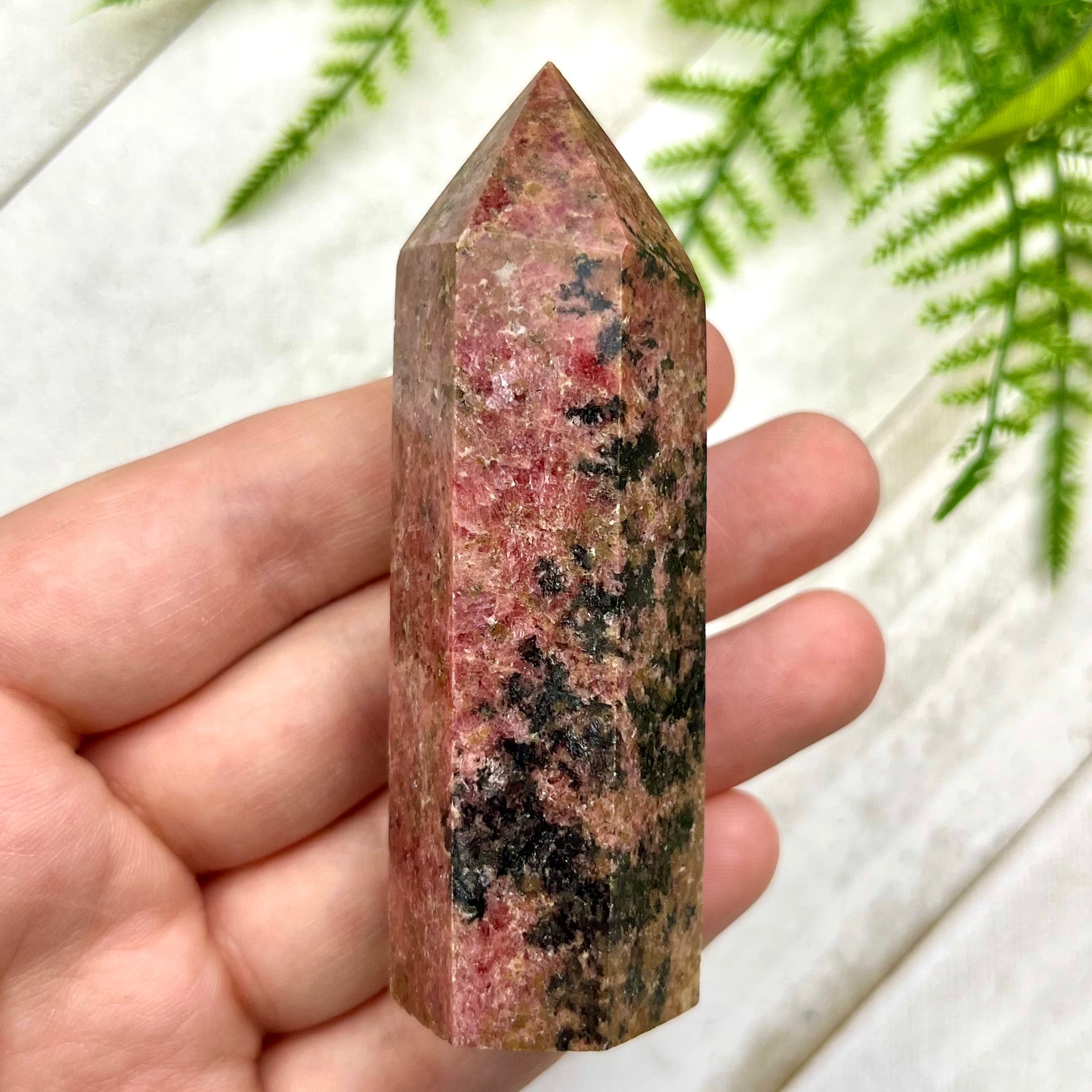 3 Inch Rhodonite Tower T16 - Discounted