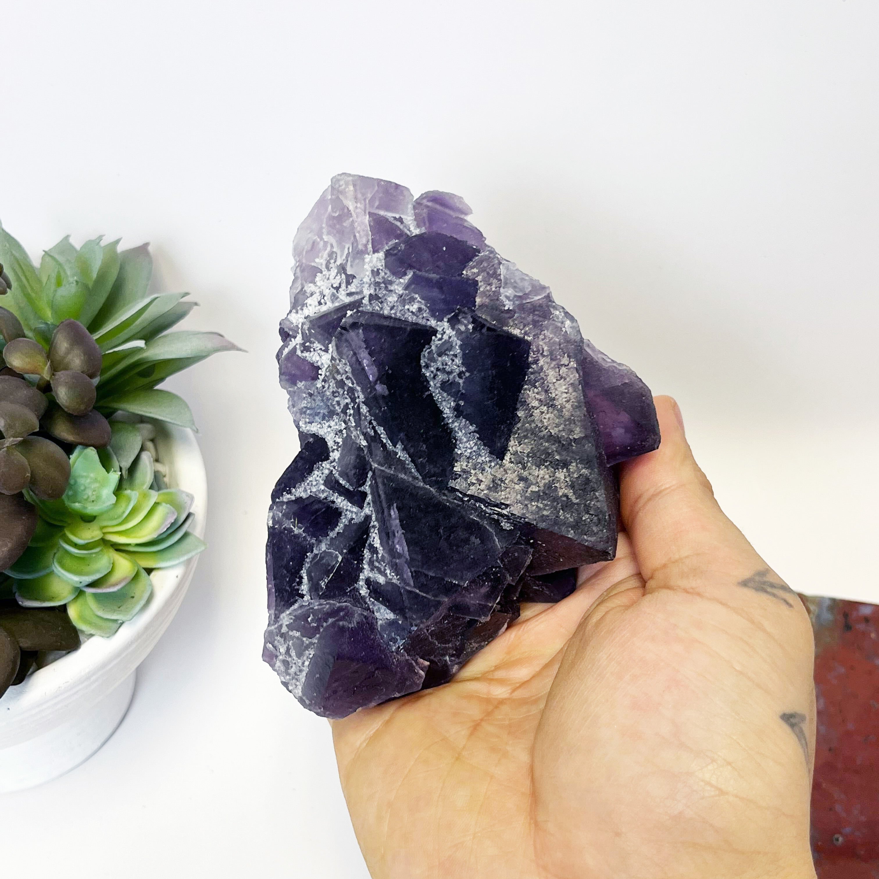 4 inch Purple Fluorite Specimen W115