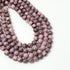 8mm Pink Watercolour Painted Glass Bead Strand 30" Loop $4.00