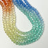 8x6mm Faceted Rondelle Tropical Sunset Gradient Crystal Bead Strand $5.25