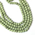 8mm Green Two-Toned Painted Glass Bead Strand 30" Loop $4.00