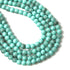 8mm Turquoise Two-Toned Painted Glass Bead Strand 30" Loop $4.00