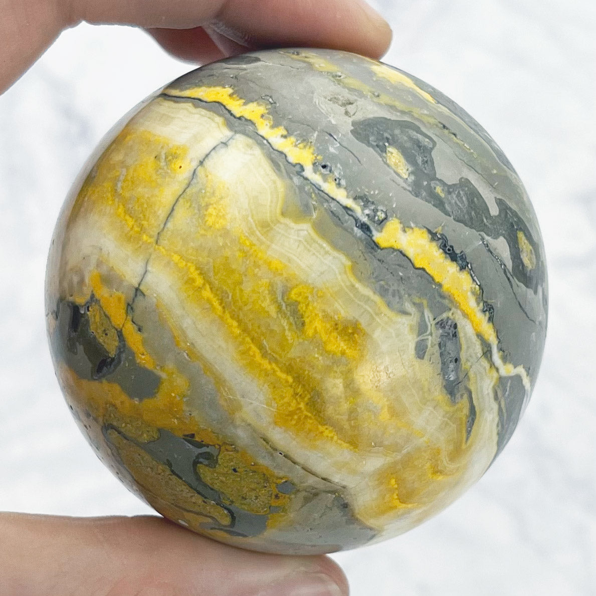 2.25 Inch Bumble Bee Jasper Sphere L219