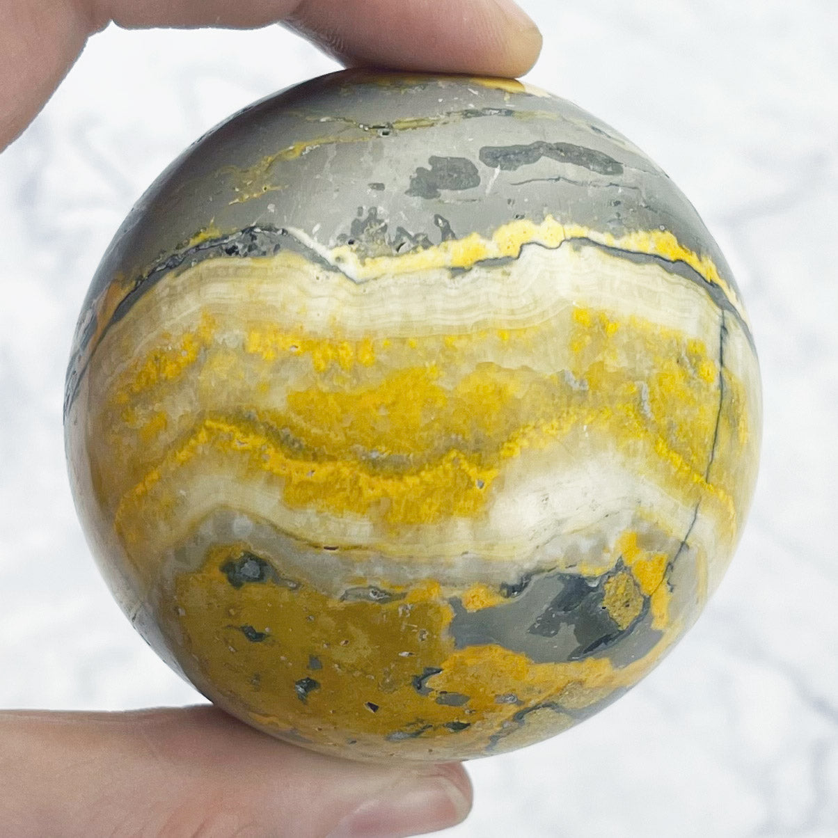 2.25 Inch Bumble Bee Jasper Sphere L219