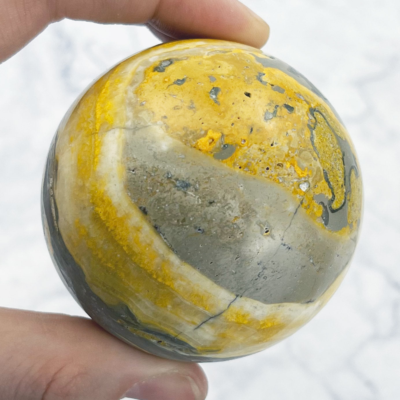 2.25 Inch Bumble Bee Jasper Sphere L219