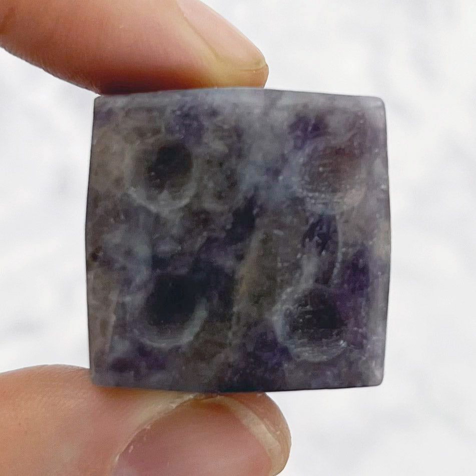 1 Inch Lepidolite Dice Carving A16