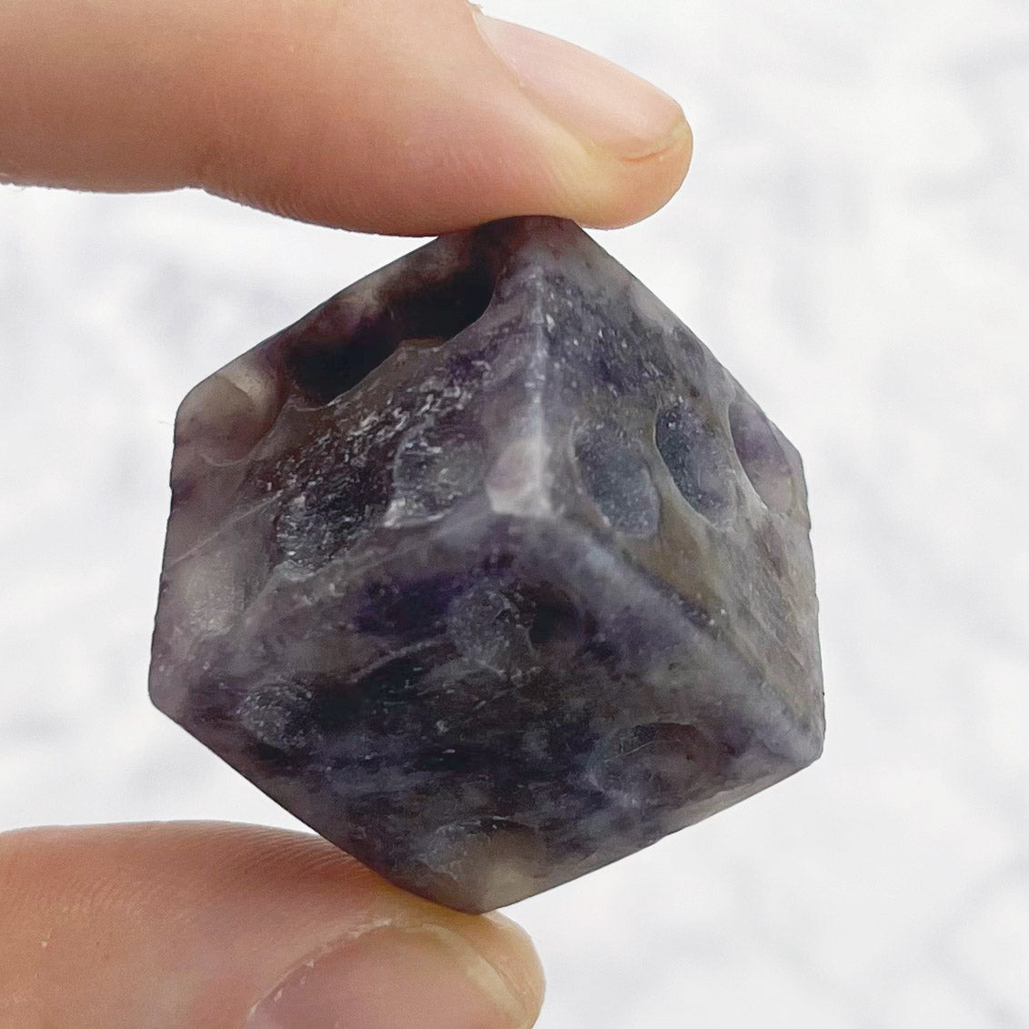 1 Inch Lepidolite Dice Carving A16