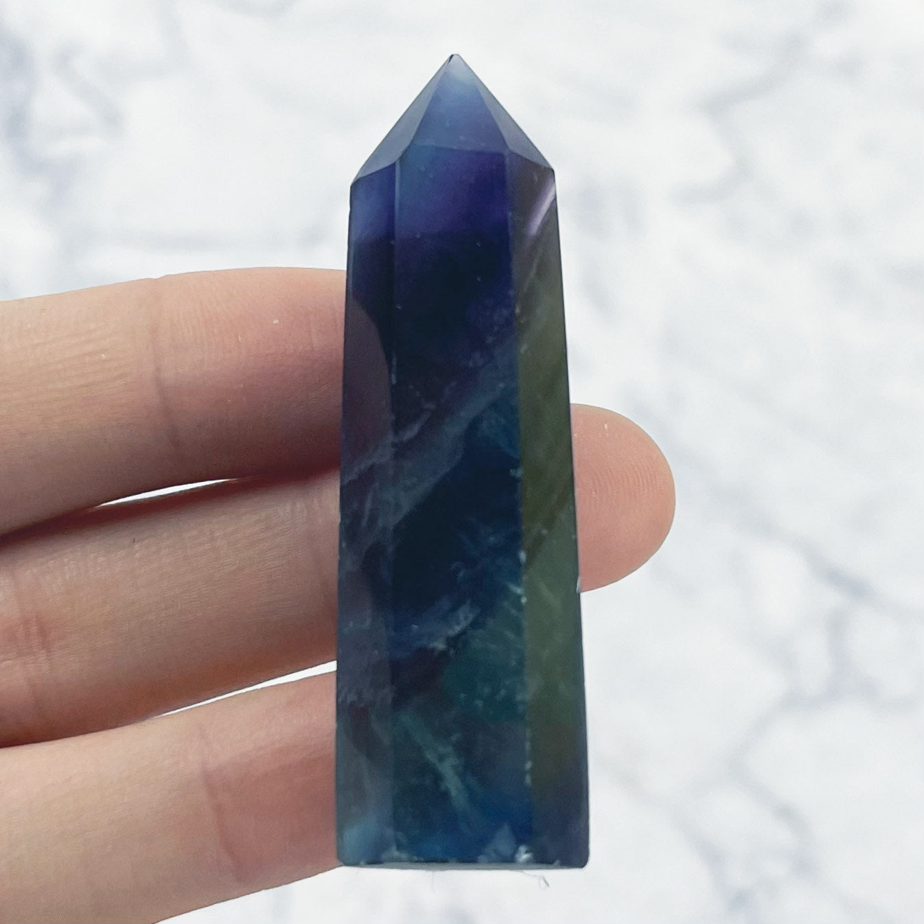 2.25 Inch Rainbow Fluorite Tower H14