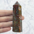 3 Inch Carnelian Moss Agate Tower L10